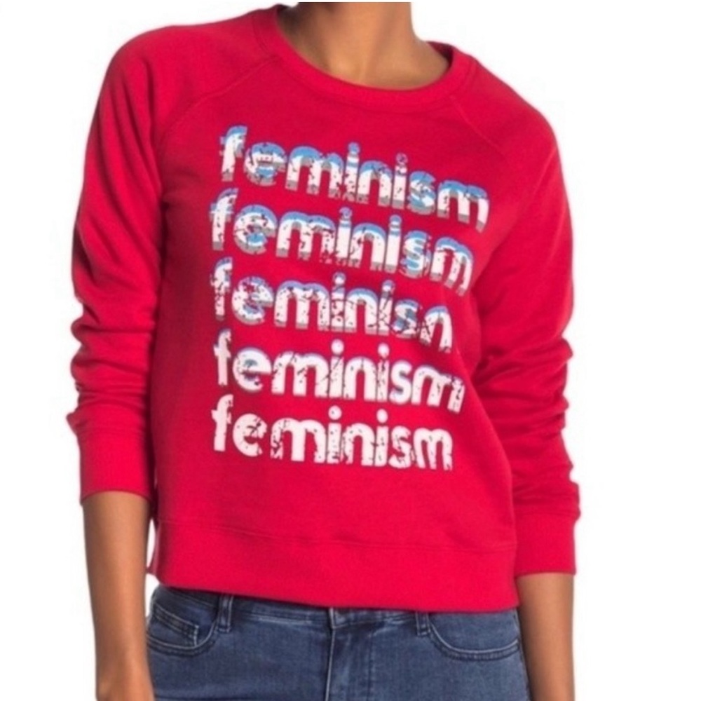 NWT Rebecca Minkoff Feminism Sweatshirt In Red